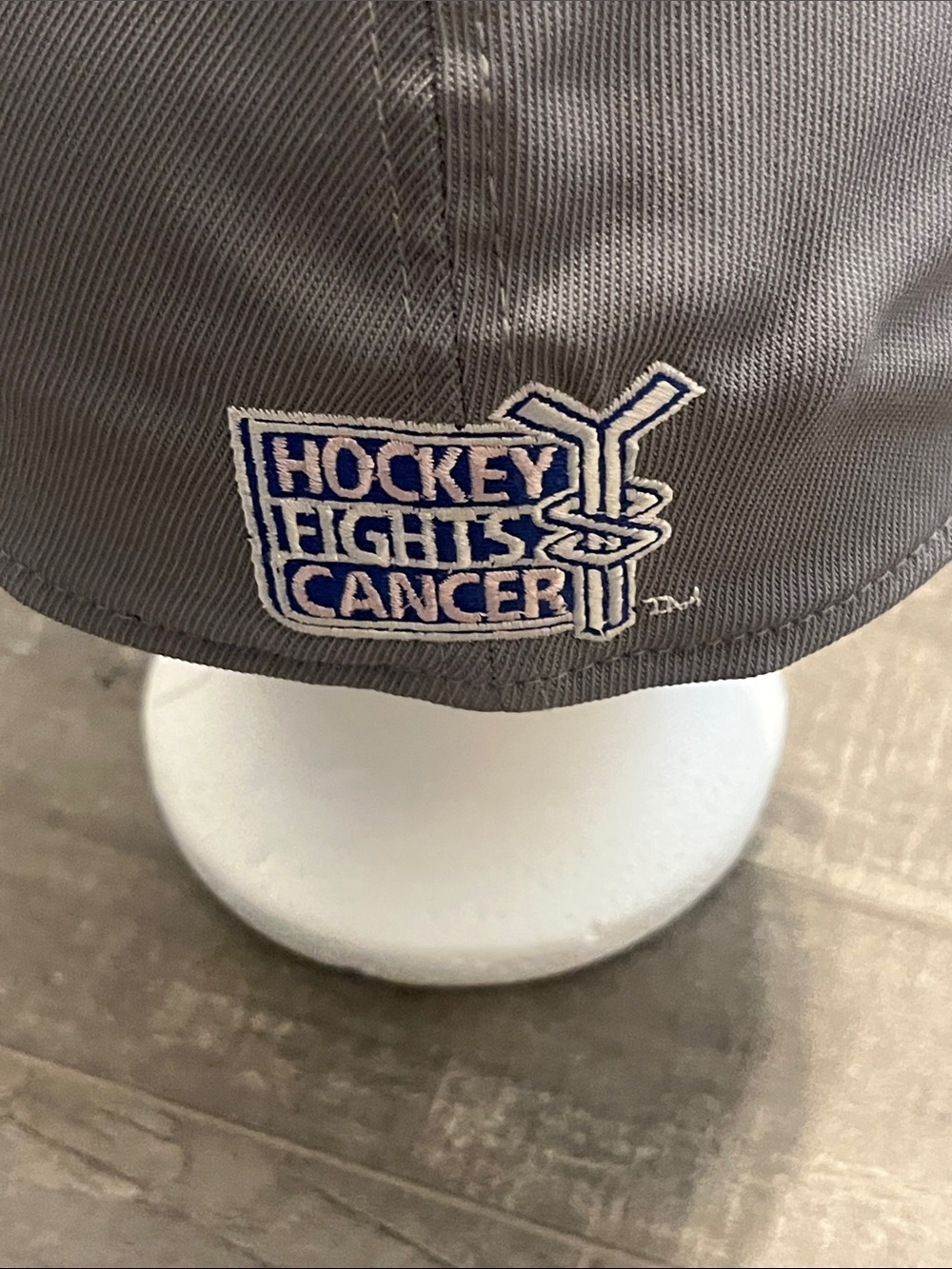 NHL Reebok Blue White Gray Trucker Hat with Orange Accent - Picture 6 of 12